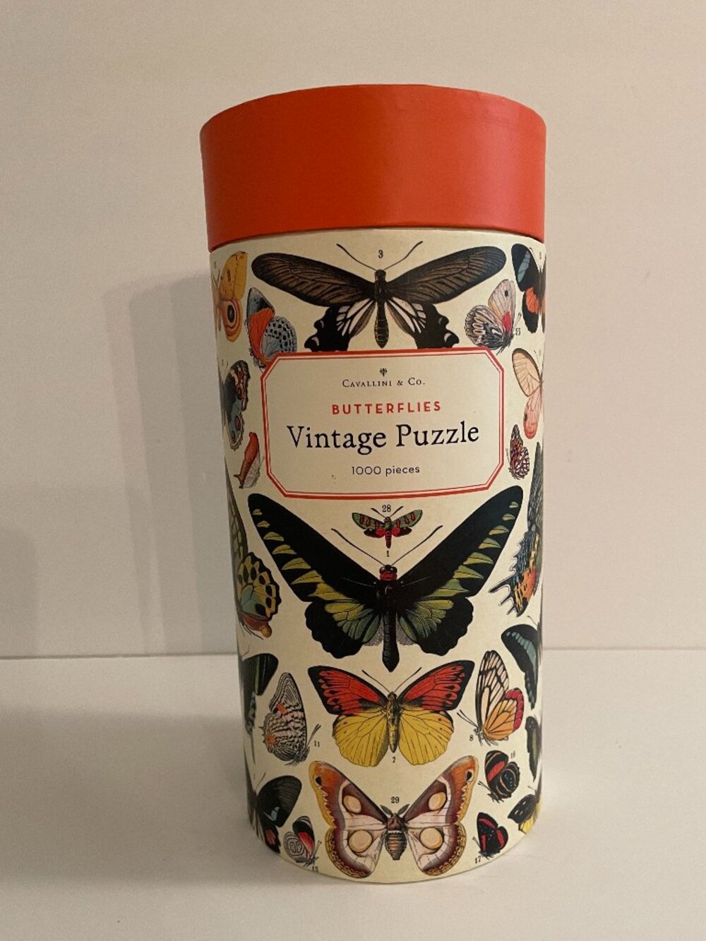 Cavallini & Co Vintage Butterflies Puzzle 1000 Pieces with Poster & Muslin Bag